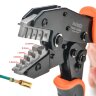 IWS-2560 Инструмент обжимной профессиональный для опрессовки неизолированных (Hatko, Mesa) клемм сечением 0.25-6.0мм²