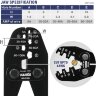 IWS-5100A Инструмент обжимной профессиональный для опрессовки неизолированных силовых клемм сечением 2.5-25мм² 16-4 AWG