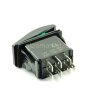 YJ-PD-2A Выключатель на три положения ON-OFF-ON с фиксацией 7pin 2группы с двойной подсветкой  Зеленый 12V 20A/24V 10А