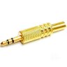 3.5 Stereo Gold Штекер 3.5мм 3pin стерео металлический корпус