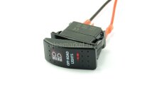 YJ-PD-J9 Выключатель на два положения OFF-ON с фиксацией 5pin 2группы с двойной подсветкой (рисунок OFF-ROAD LIGHTS) Красный 12V 20A/24V 10А
