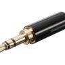 3.5 Stereo Gold Color Штекер 3.5мм 3pin стерео металлический корпус Черный