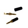 3.5 Stereo Gold Color Штекер 3.5мм 3pin стерео металлический корпус Черный