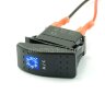 YJ-PD-J40 Выключатель на два положения OFF-ON с фиксацией 5pin 2группы с двойной подсветкой (рисунок Кондиционер) Синий 12V 20A/24V 10А 