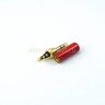 3.5 Stereo Gold Color Штекер 3.5мм 3pin стерео металлический корпус Красный