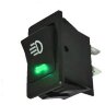 ASW-17D Выключатель на два положения OFF-ON с фиксацией 4pin 2группы c подсветкой (рисунок Фара) светодиод Зеленый 12V 20A
