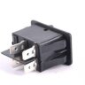ASW-17D Выключатель на два положения OFF-ON с фиксацией 4pin 2группы c подсветкой (рисунок Фара) светодиод Синий 12V 20A