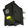 ASW-17D Выключатель на два положения OFF-ON с фиксацией 4pin 2группы c подсветкой (рисунок Фара) светодиод Желтый 12V 20A