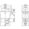 ASW-17D Выключатель на два положения OFF-ON с фиксацией 4pin 2группы c подсветкой (рисунок Фара) светодиод Желтый 12V 20A