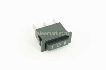 KCD3-103/3P (791) Выключатель клавишный прямоугольный 33х10мм 3pin ON-OFF-ON 16A 250V под клемму 6.3мм Черный