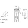 PBS-3В (DS-314) Кнопка с металлическим корпусом круглая мини Ø10мм без фиксации 2pin OFF-(ON)  крепится гайкой сверху 0.5A 250V Красная