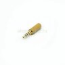 3.5 Stereo+Mic Gold Color Штекер 3.5мм 4pin стерео+микрофон металлический корпус Коричневый
