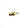 3.5 Stereo+Mic Gold Color Штекер 3.5мм 4pin стерео+микрофон металлический корпус Коричневый