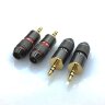 3.5 Stereo Gold  Monster Штекер 3.5мм 3pin стерео металлический корпус с цанговым зажимом Красный