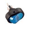 ASW-20D-3 Выключатель овальный 2положения 3pin 1группа OFF-ON (крепится гайкой) с подсветкой Синий 12V 20A