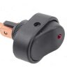 ASW-20D Выключатель овальный 2положения 3pin 1группа OFF-ON (крепится гайкой) с подсветкой светодиод Красный 12V 30A