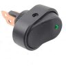 ASW-20D Выключатель овальный 2положения 3pin 1группа OFF-ON (крепится гайкой) с подсветкой светодиод Зеленый 12V 30A