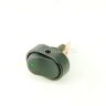 ASW-20D Выключатель овальный 2положения 3pin 1группа OFF-ON (крепится гайкой) с подсветкой светодиод Зеленый 12V 30A