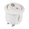 MRS-101-9 Выключатель клавишный круглый Ø20mm 2pin OFF-ON 6A 250V круглый корпус Белый