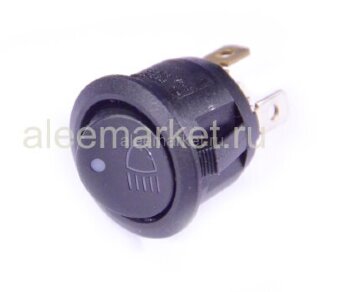 Выключатель круглый 3pin ON-OFF с двойной подсветкой светодиод рисунок Фара 12V 20А Зеленый производство Китай