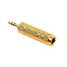 3.5/6.5 Stereo Gold Переходник 3.5мм на 6.5мм 3pin стерео металлический корпус Gold