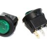 SMRS-101N2-2 Выключатель малый круглый 3pin ON-OFF с подсветкой 12V Зеленый