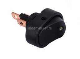 ASW-20D Выключатель овальный 2положения 3pin 1группа OFF-ON (крепится гайкой) с подсветкой светодиод Белый 12V 30A