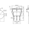 SMRS-101N2-2 Выключатель малый круглый 3pin ON-OFF с подсветкой 12V Синий