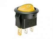 SMRS-101N2-2 Выключатель малый круглый 3pin ON-OFF с подсветкой 12V Желтый