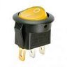 SMRS-101N2-2 Выключатель малый круглый 3pin ON-OFF с подсветкой 12V Желтый