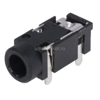3.5 Stereo Гнездо 3.5мм 3pin пластик под пайку в плату