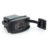 №34 YJ-UCC-004  Гнездо на 2-а USB 5V 3.1A прямоугольное с подсветкой Зеленый