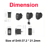 №34 YJ-UCC-004  Гнездо на 2-а USB 5V 3.1A прямоугольное с подсветкой Зеленый