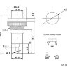 PBS-3В (DS-316) Кнопка с металлическим корпусом круглая мини Ø10мм без фиксации 2pin OFF-(ON)  крепится гайкой снизу 0.5A 250V Желтая
