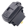 №30  Гнездо на 2-а USB 5V 4.2A  2.1А+2.1А с Вольтметром  Красный прямоугольное