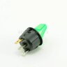 MIRS-101-9H Выключатель круглый тумблерного типа 3pin ON-OFF с подсветкой 12V Зеленый