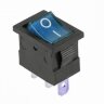 MIRS-101-2 Выключатель квадратный 21х15мм 3pin ON-OFF с подсветкой 12V Синий