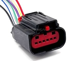 9657127480 Разъем с проводом 6pin датчика массового расхода воздуха MAF, Peugeot Boxer, Citroen, Land Rover 