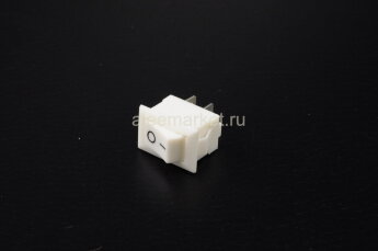 KCD5-101-W/2P (SMRS-101-1) Выключатель клавишный малый 15x10,5mm 2pin OFF-ON 220V 3A Белый