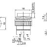R16-503AD Кнопка круглая Ø16мм 4pin с фиксацией  OFF-ON крепится гайкой с подсветкой 3V светодиод Красный