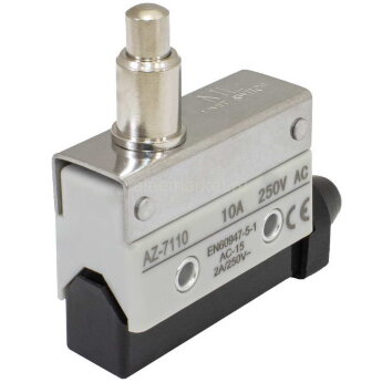 AZ-7110 Путевой выключатель с удлиненным толкателем 3pin ON-(ON) 10A 250VAC  IP64