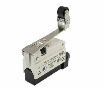 AZ-7124 Путевой выключатель с рычагом и поворотным роликом 3pin ON-(ON) 10A 250VAC  IP64