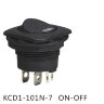 KCD1-101N-7 Выключатель круглый (крепится гайкой) 2+2pin ON-OFF с подсветкой 3V Синий