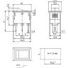 KCD5-101-B/3P (SMRS-102-1) Выключатель клавишный малый перекидной 15x10,5mm 3pin ON-ON 220V 3A Черный