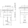 KCD1-101N-7 Выключатель круглый (крепится гайкой) 2+2pin ON-OFF с подсветкой 3V Желтый