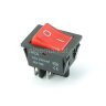 KCD4-201N-B-R/4P 30A Выключатель клавишный прямоугольный 2 группы 4pin OFF-ON 30A 250V с подсветкой Красный