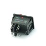 KCD4-201N-B-R/4P 30A Выключатель клавишный прямоугольный 2 группы 4pin OFF-ON 30A 250V с подсветкой Красный