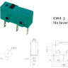 KW4-1 Концевой минипереключатель с кнопкой 3pin C-NO-NC 3A 250V