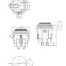KA6-12-FAA Кнопка с пластиковым корпусом круглая Ø14мм без фиксации 2pin OFF-(ON)  крепится на защелках 3A 250V Красная IP-55