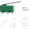 KW4-3 Концевой минипереключатель с удлиненным рычагом (планкой) 3pin C-NO-NC 3A 250V
